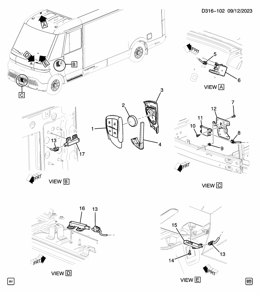GM 13554426 RECEIVER ASM-R/CON DR LK