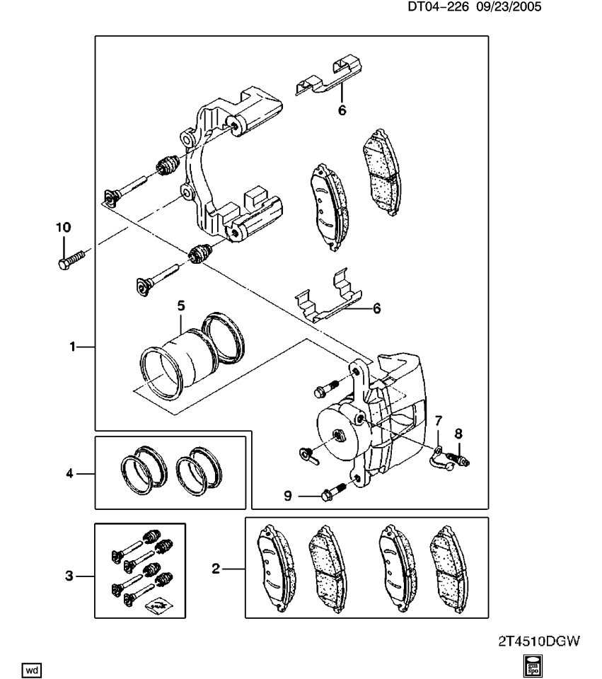 GM 96418875 Spring, Front Brake Caliper