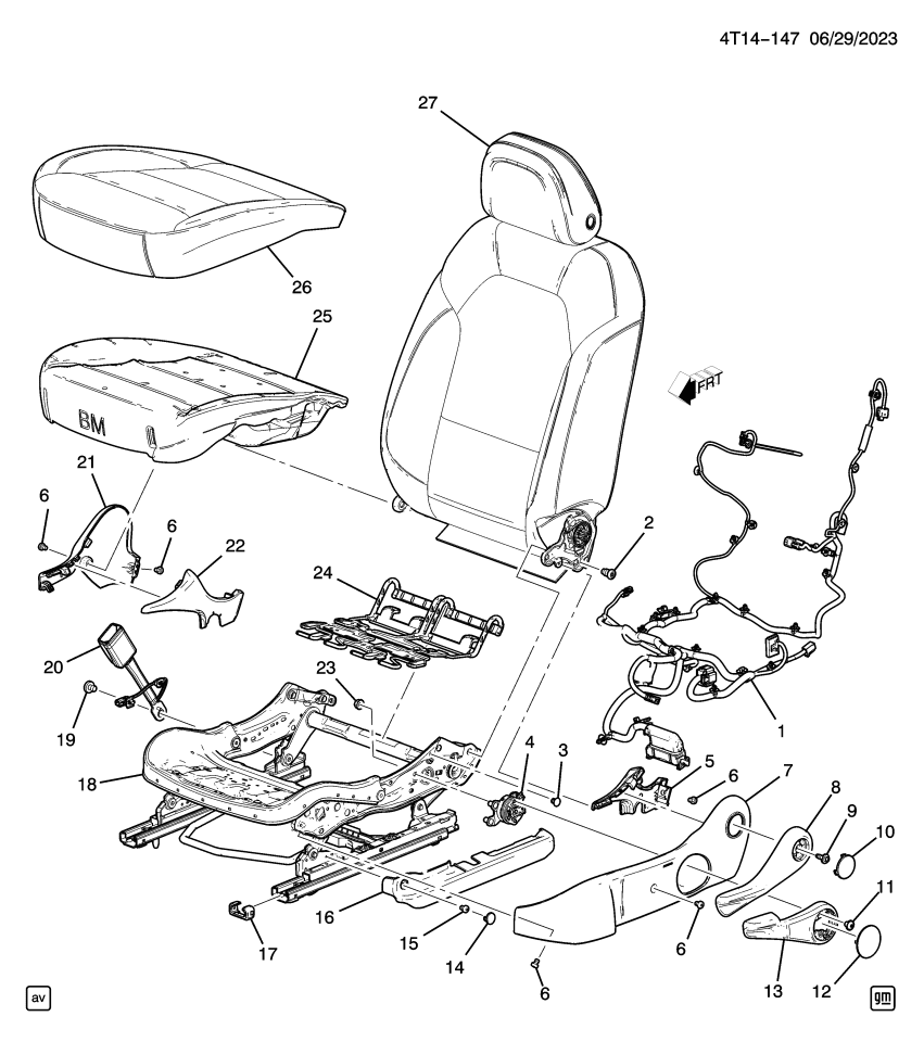 GM 42694756 RETAINER-F/SEAT CUSH CVR