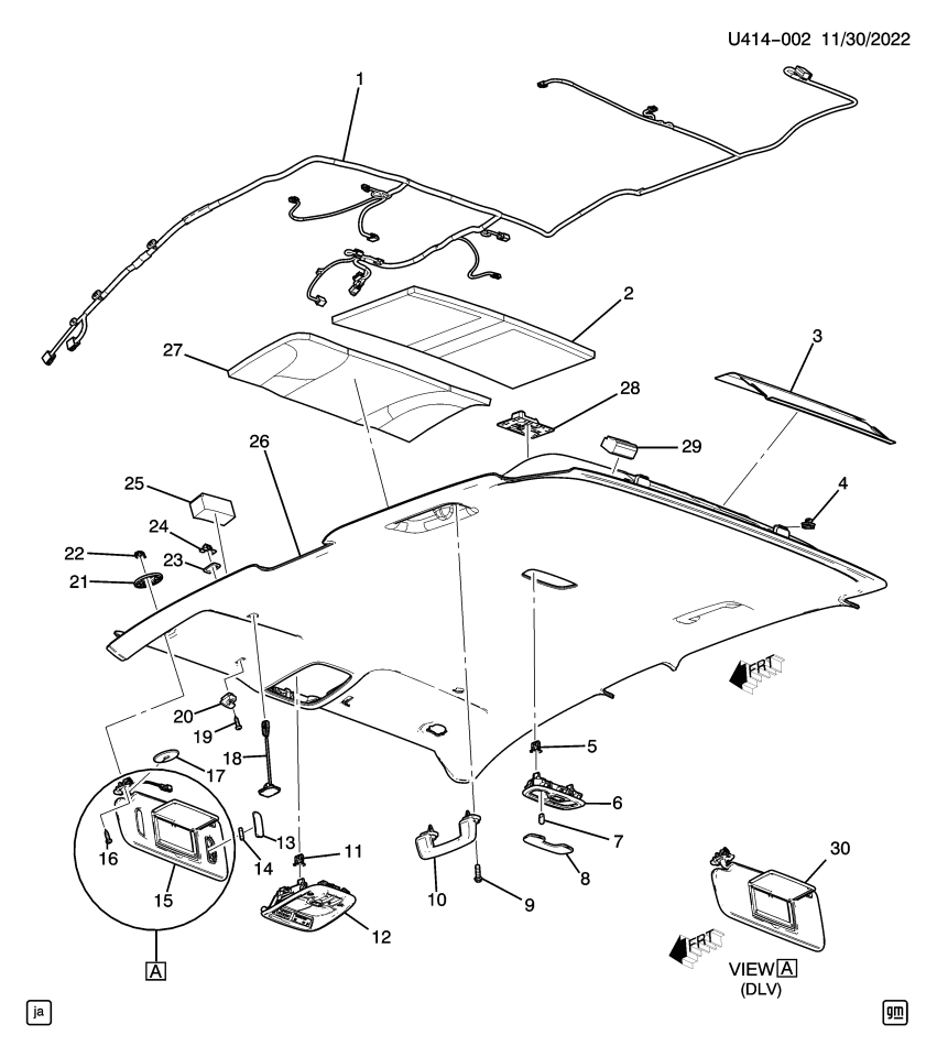 GM 85584804 PANEL ASM-HDLNG TR *JET BLACK