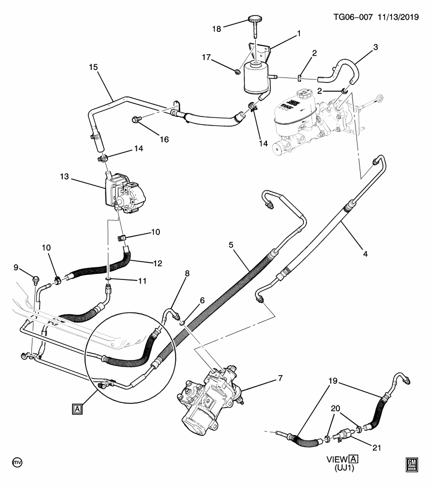 GM 84100631 Power Steering Hose