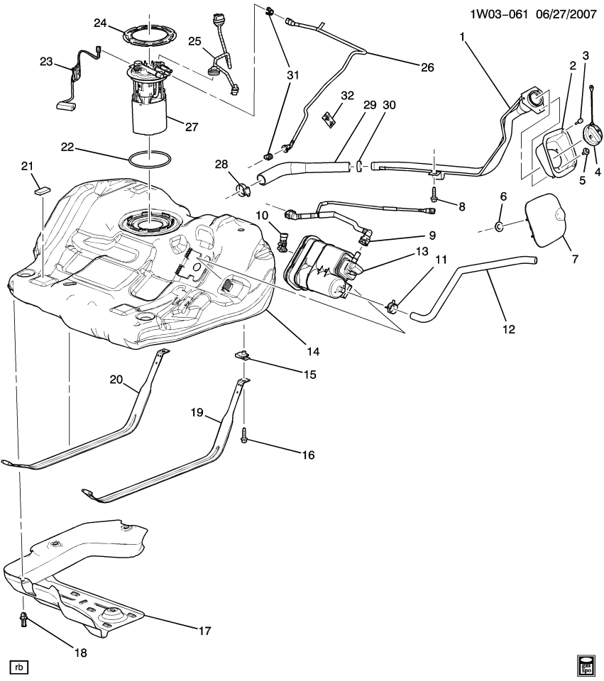 GM 25792593 Pipe Asm-Fuel Feed Rear