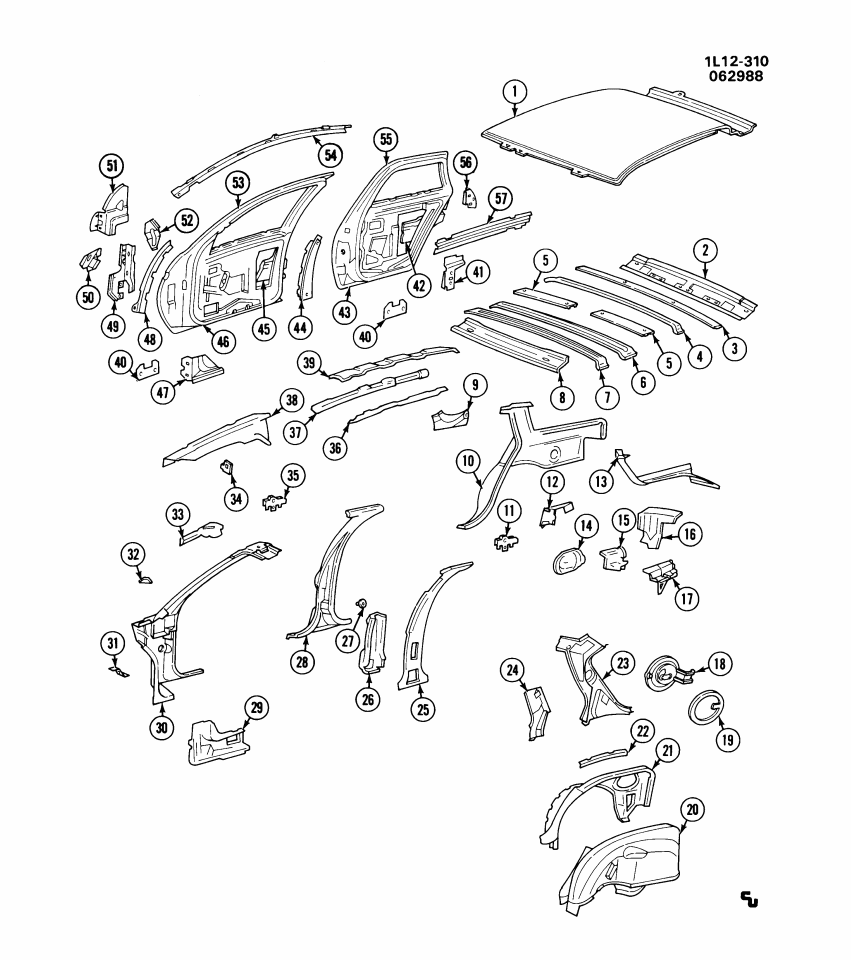 GM 22590988 Door Shell