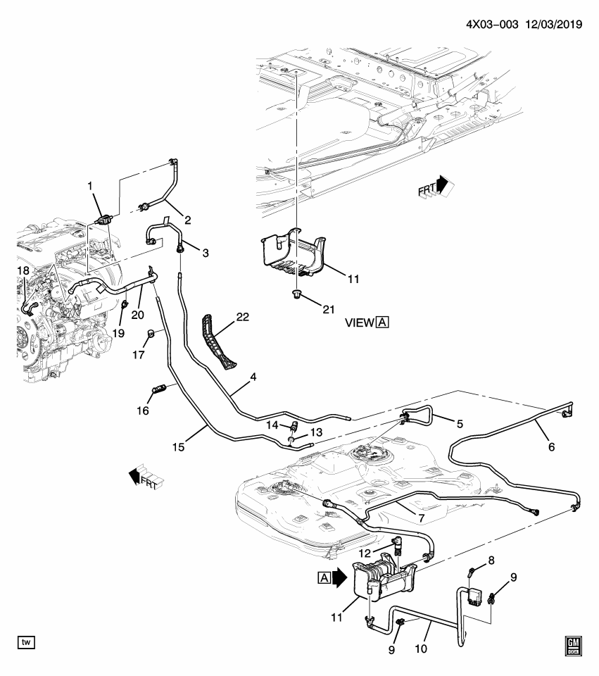 GM 23494411 Pipe Asm-Evap Emission Front