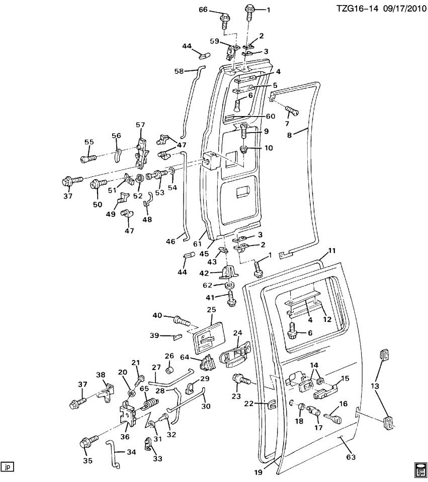 GM 15699870 Rear Side Door Latch Assembly