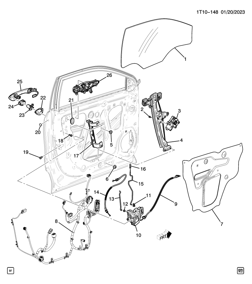 GM 42845373 DEFLECTOR ASM-FRT S/D WAT
