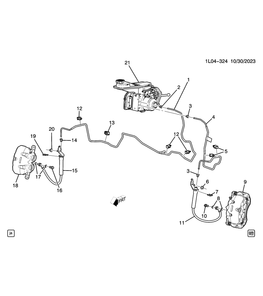 GM 11603606 NUT,FRT BRK RR PIPE