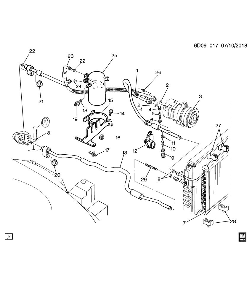 GM 19169346 AC Hose