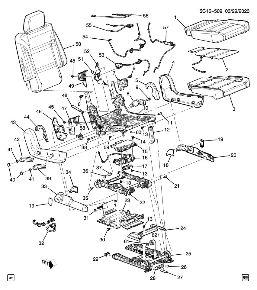 GM 84873083 STOP-R/SEAT BK HGE