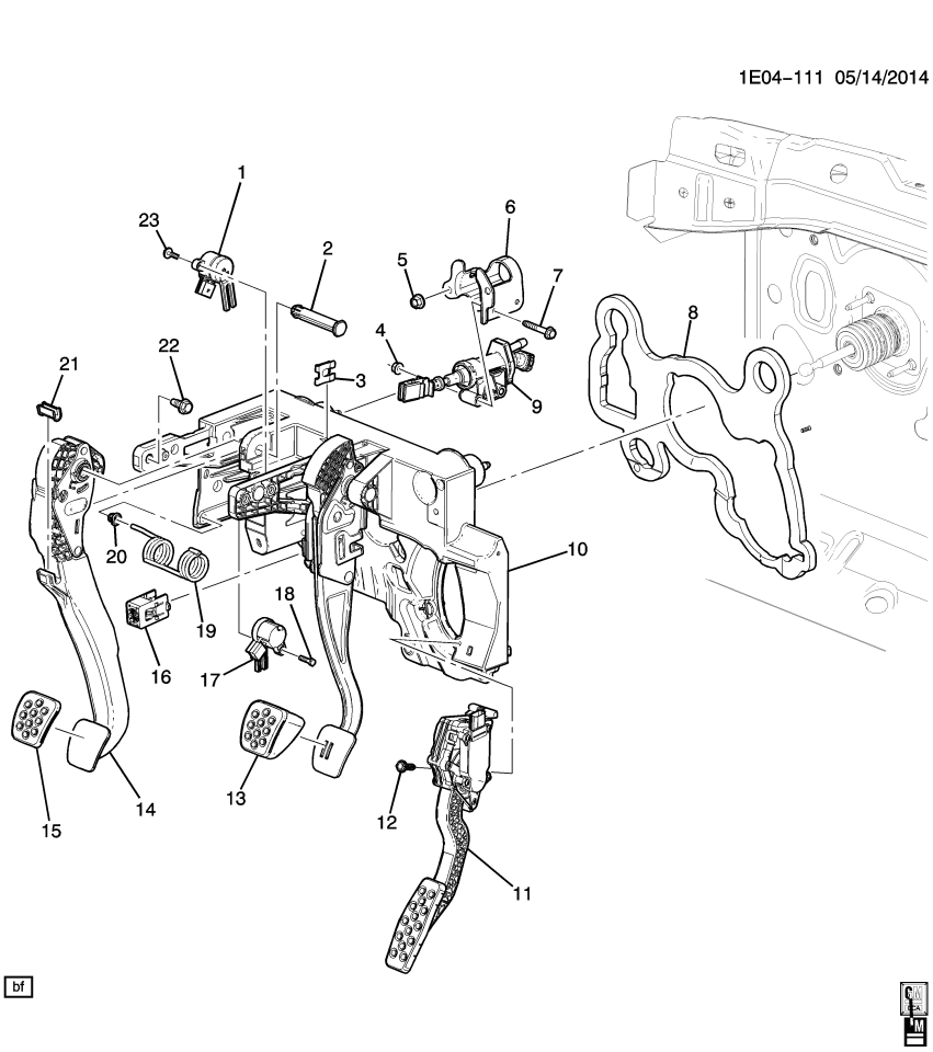 GM 92513846 PEDAL ASM-ACCEL