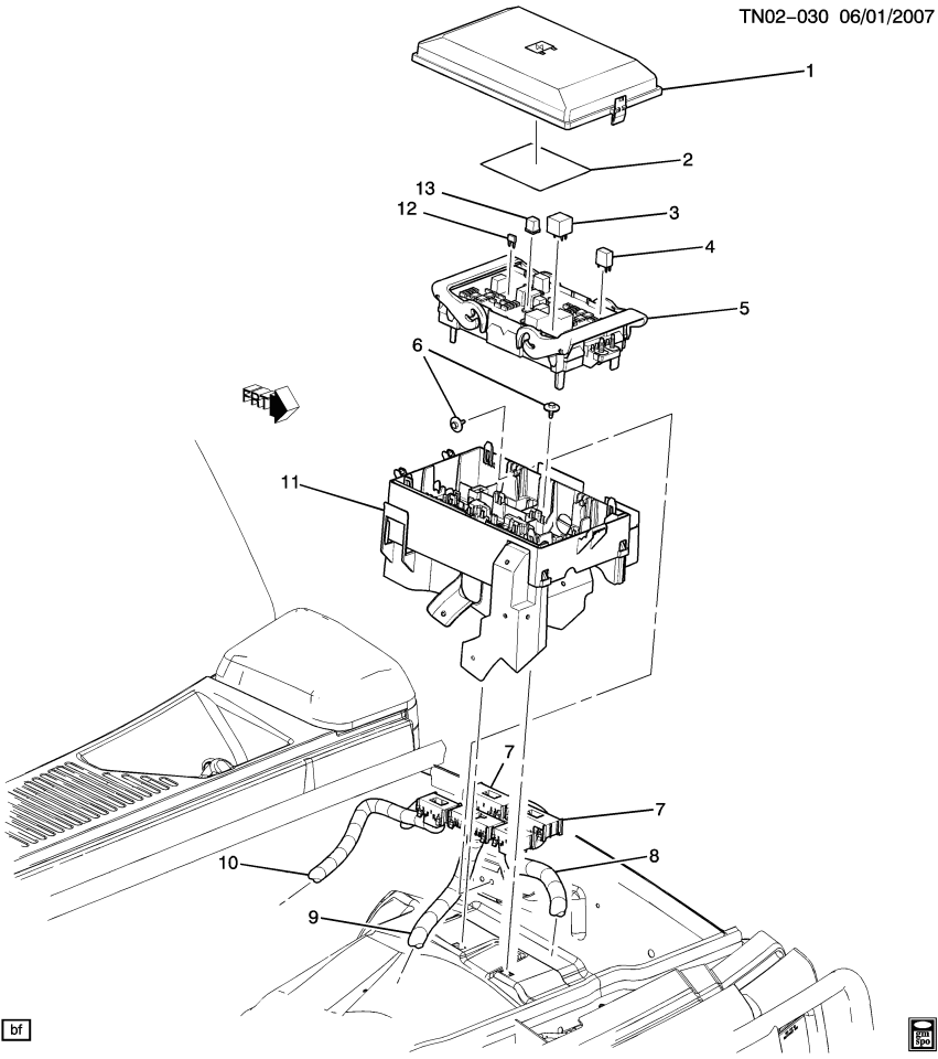GM 15930276 Label-Engine Wiring Harness Accessory Relay & Fuse Identify