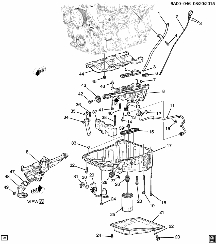GM 12671708 Oil Filter Connector