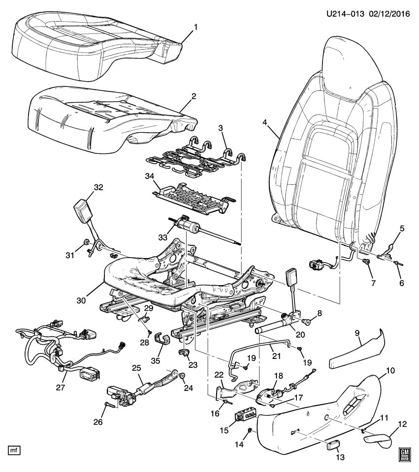 GM 92421070 Retainer-Front Seat Adjuster Finish Cover
