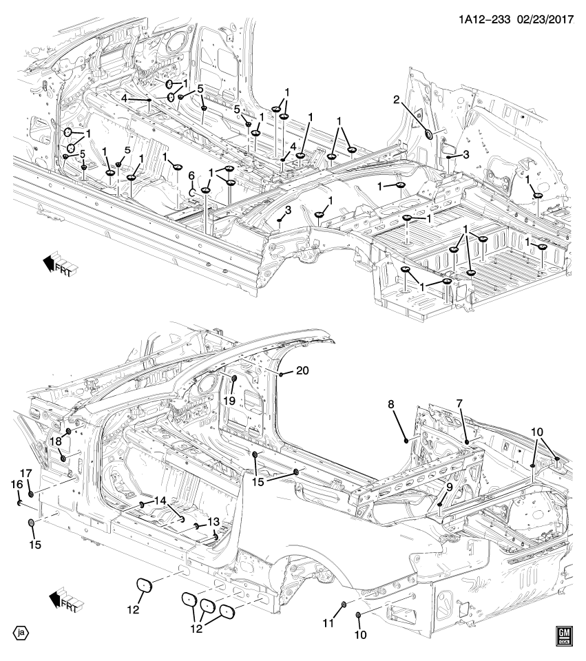GM 23277795 Plug-Body Side Frame Drain Hole