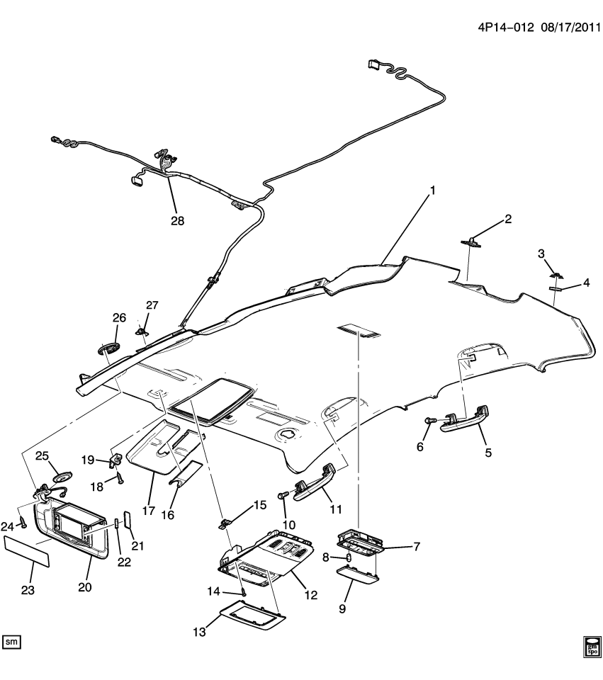 GM 23120637 Harness Asm-Roof Console Wiring