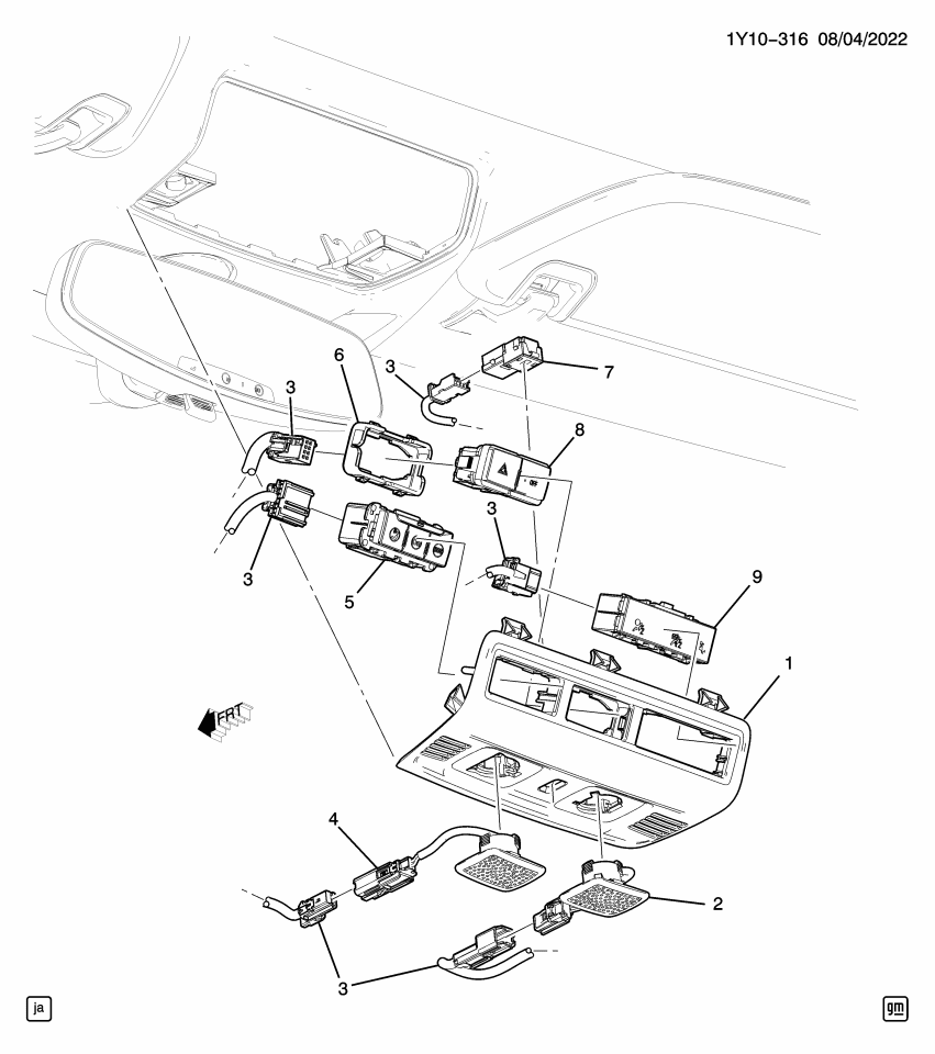 GM 13440110 Switch Asm-Comn Center Call *Jetbl Trwhitt