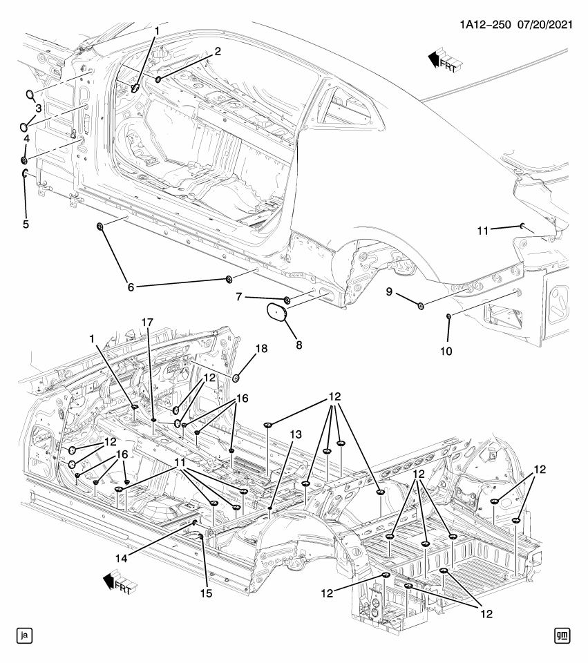 GM 84031131 Grommet-Sun Roof Housing Front Drain Hose
