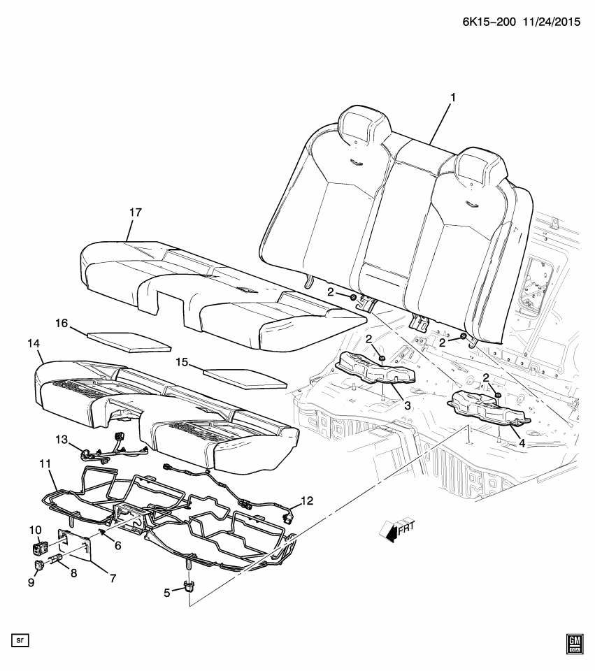 GM 23228513 REINFORCEMENT ASM-R/SEAT FRT BRKT