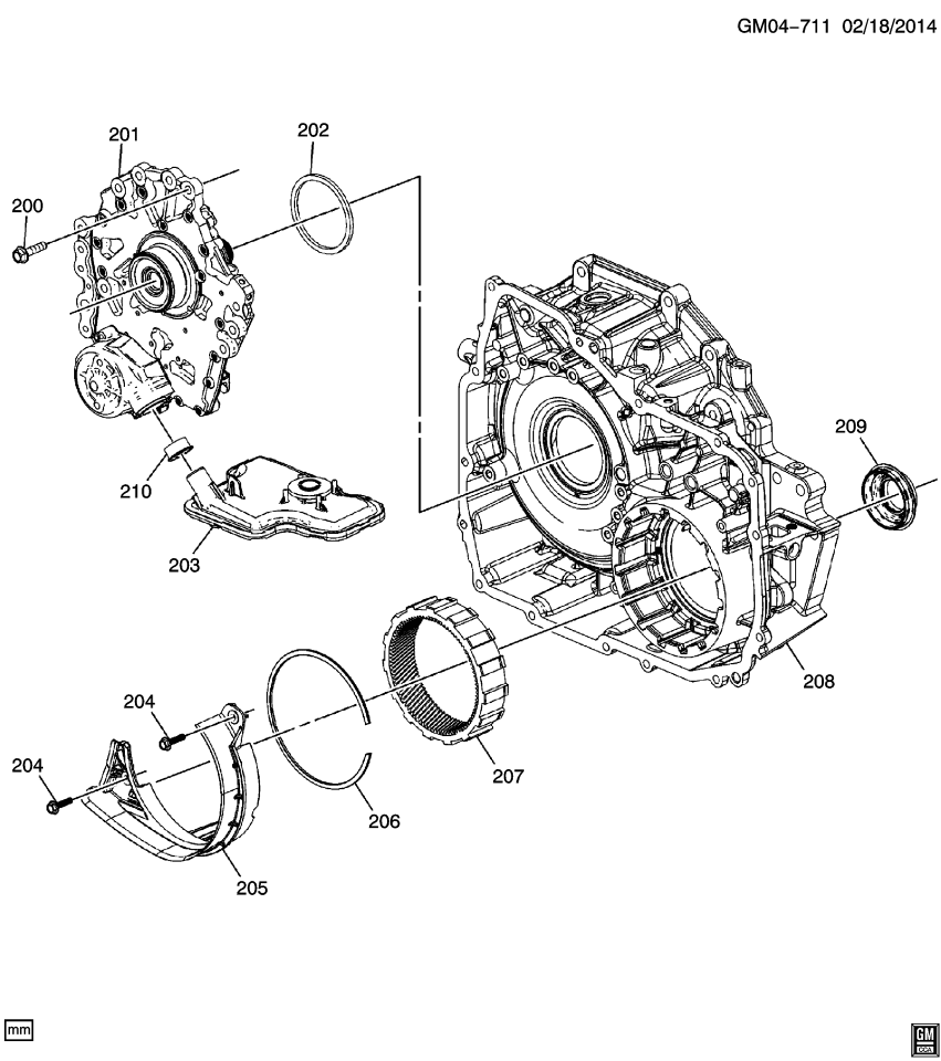 GM 24241923 Bolt/Screw-Front Differential Carrier Baffle