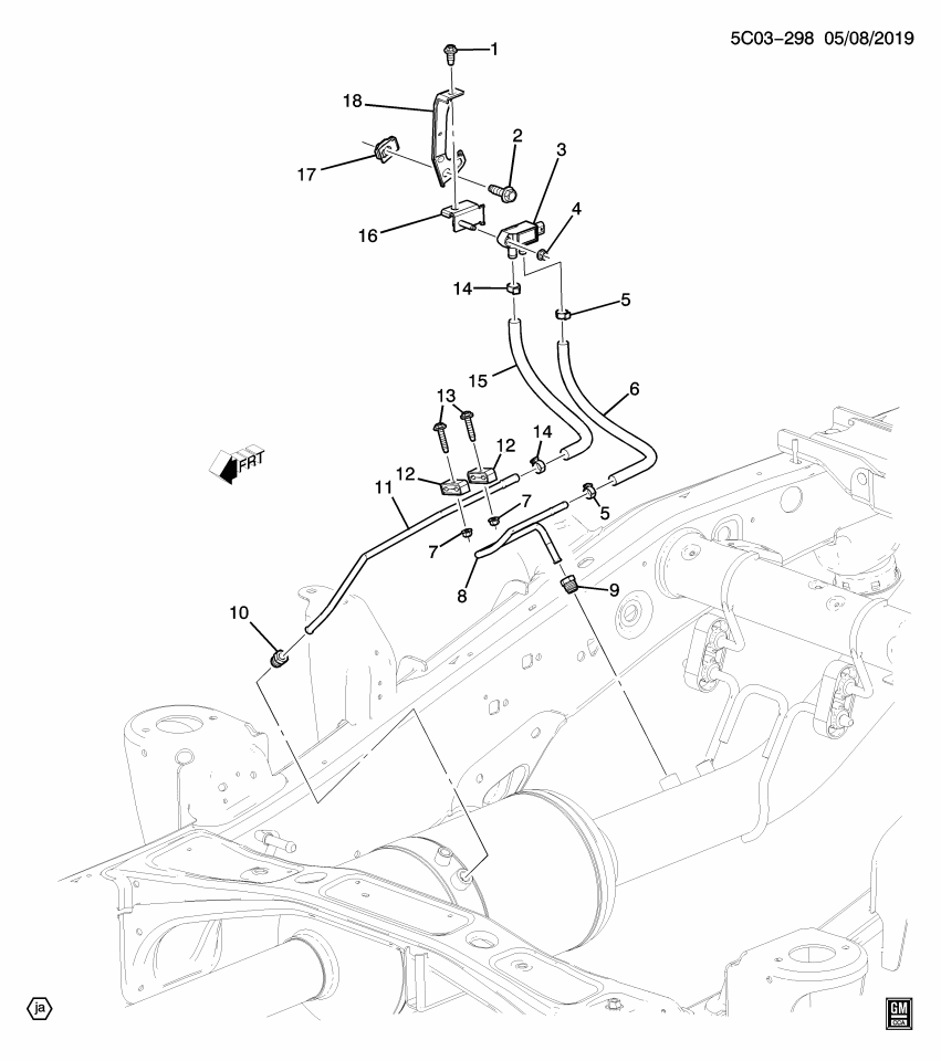 GM 11548981 NUT, EXH PRTLT SEN