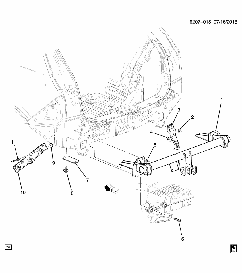 GM 84809115 PLATFORM ASM-TRLR HITCH