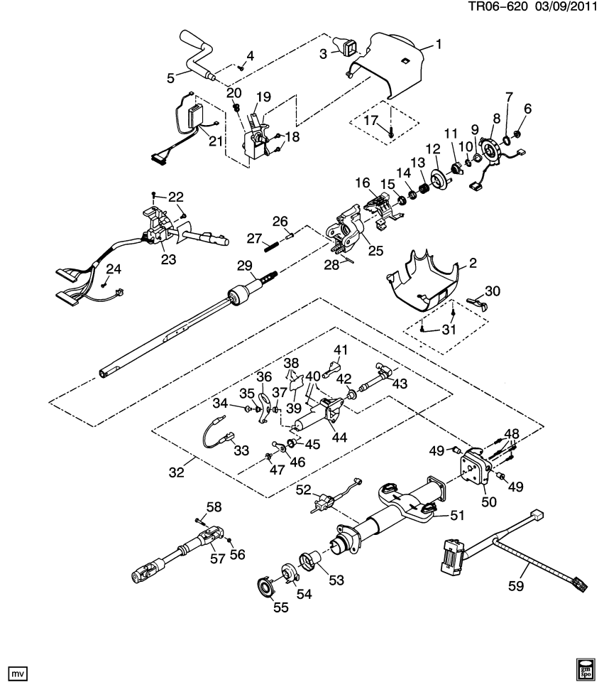GM 26035516 Bolt, Steering Column Brake Trans Shaft Interlock Solenoid