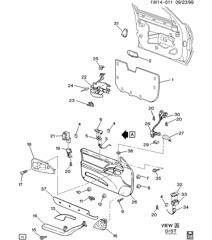 GM 88894538 Window Switch