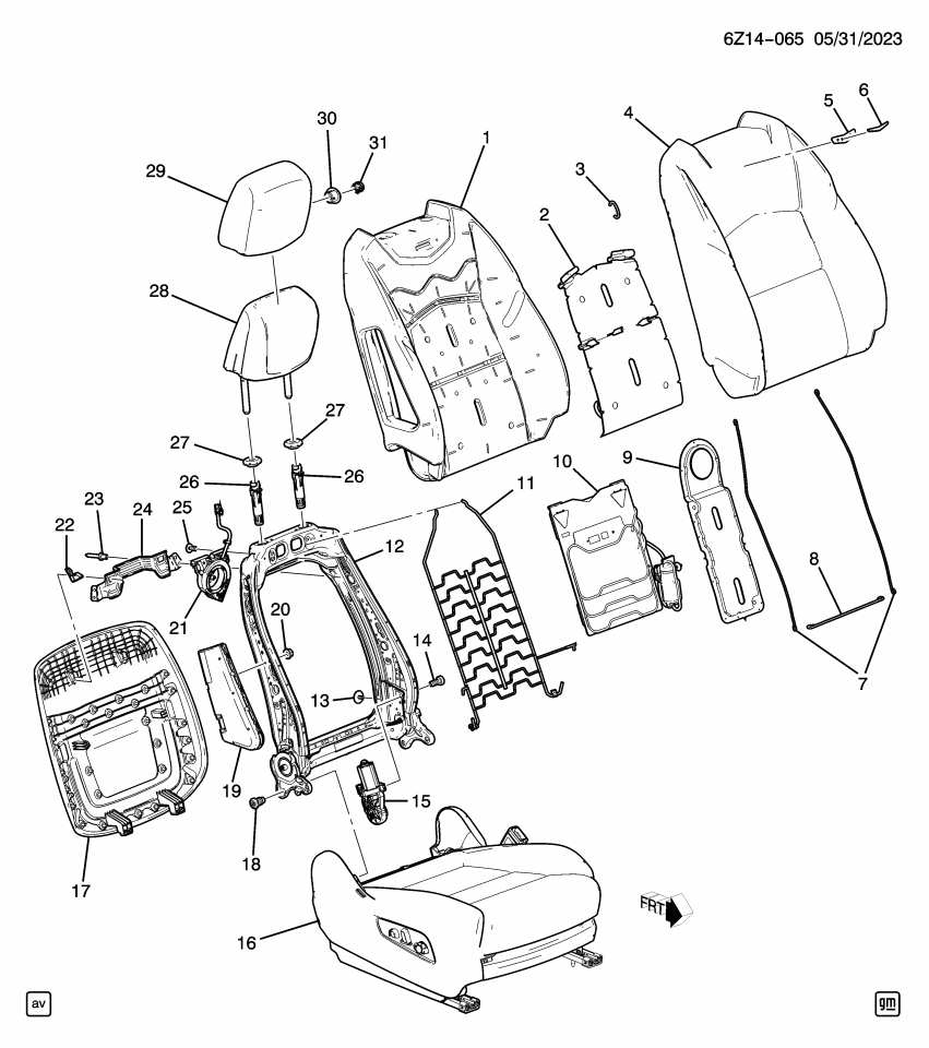 GM 85618879 COVER ASM-F/SEAT BK *BLACK