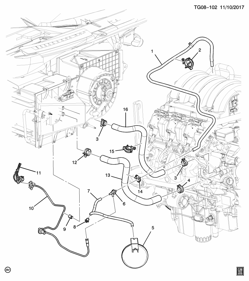 GM 23369106 Hose Asm-Heater & A/C Control Vacuum Source