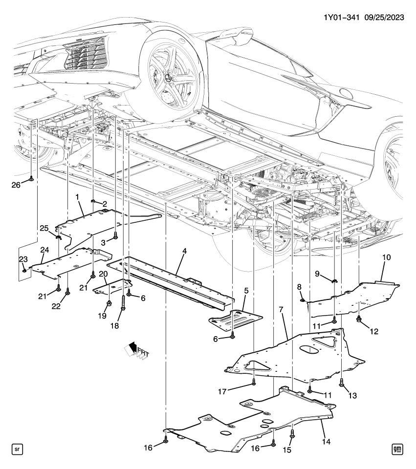 GM 87854314 BRACE ASM-F/END SH MET CR