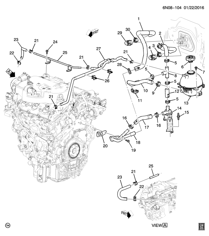 GM 84376922 Heater Hose