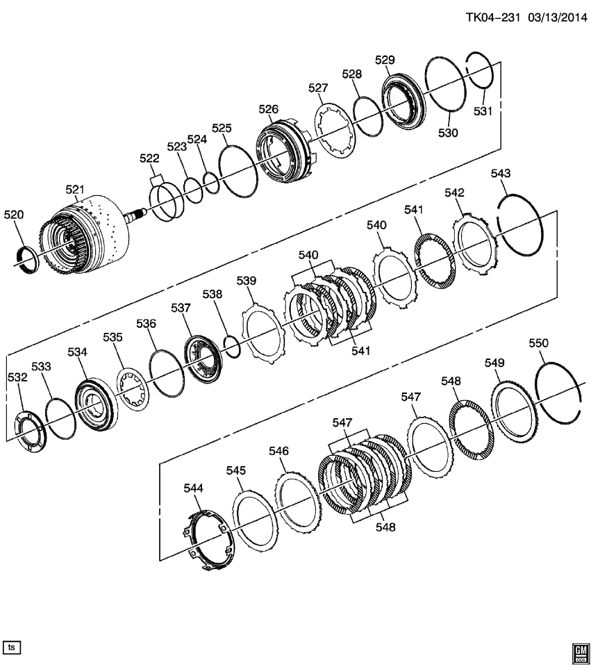 GM 24259290 Piston-4-5-6-7-8 Rev Clutch (W/O Seals)