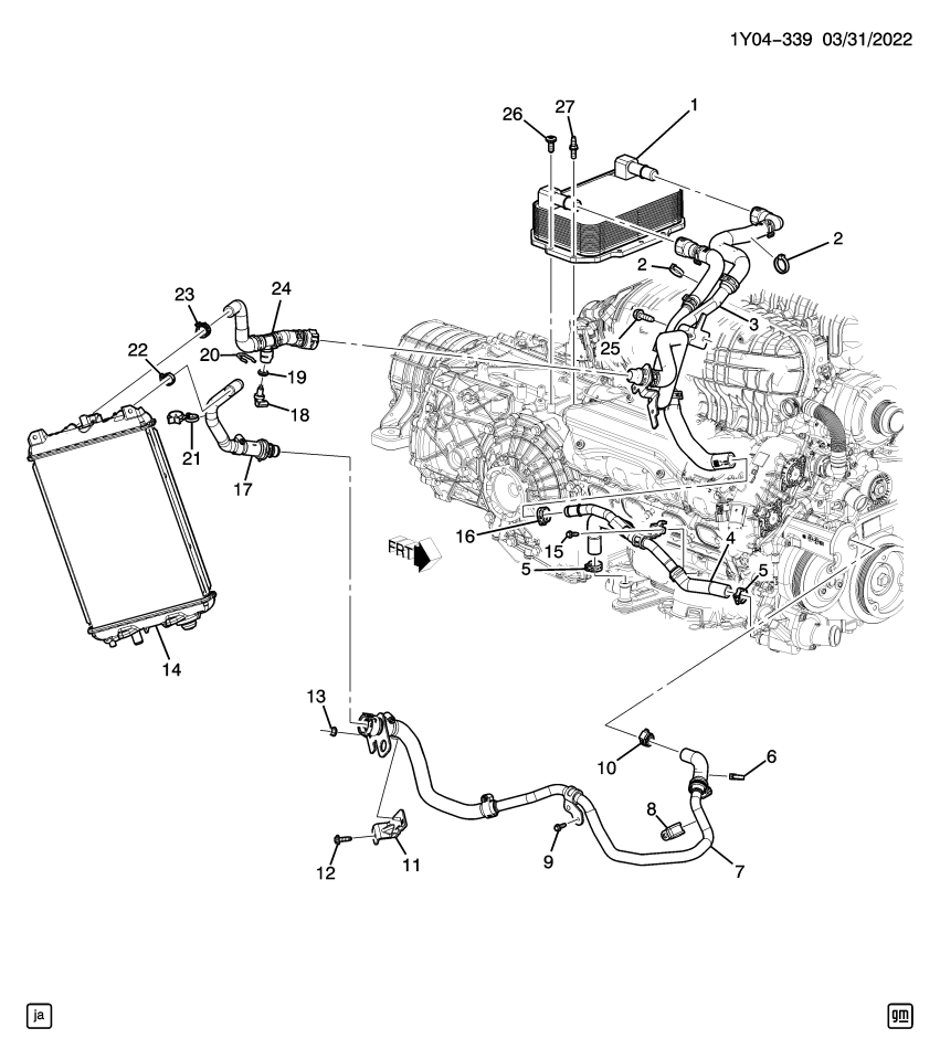GM 85598810 HOSE ASM-AUX RAD INL