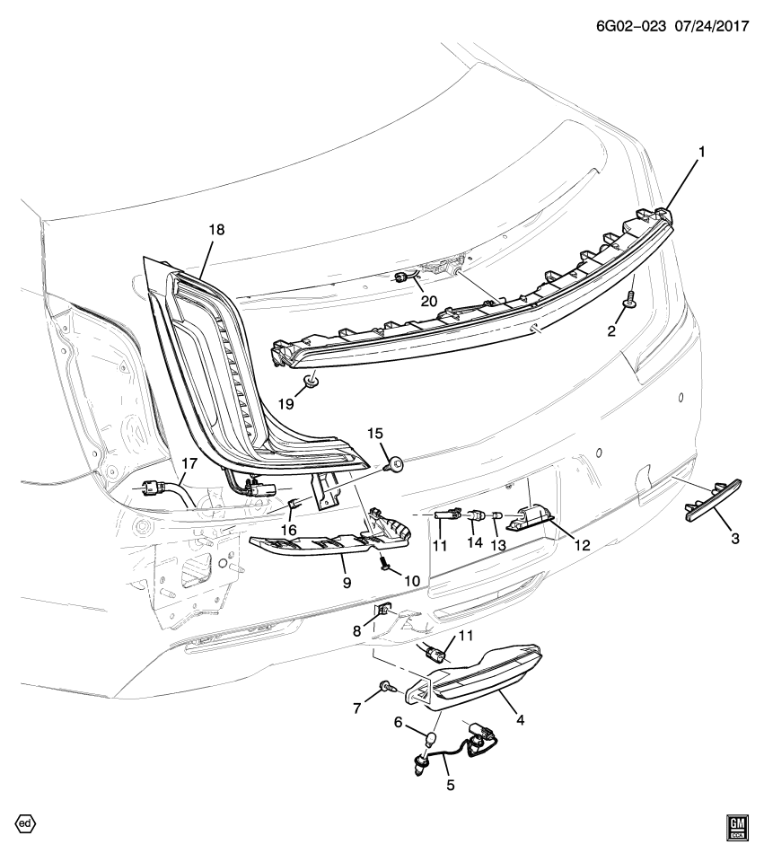 GM 84118511 Harness Asm-Body Rear Wiring Harness Extension