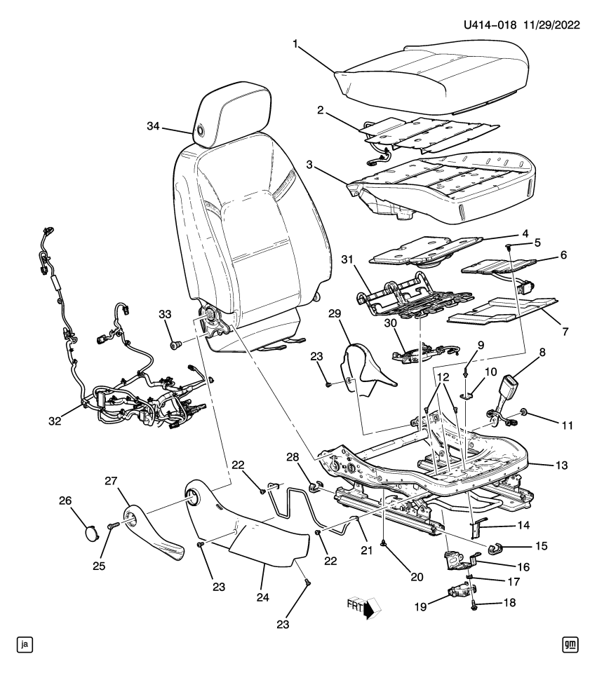 GM 84143055 Rivet-Front Seat Adjuster Stop