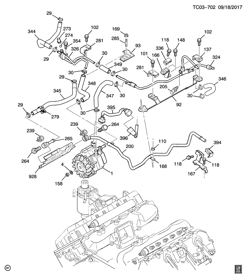 GM 97367134 Bracket, Fuel Injection Fuel Feed Pipe