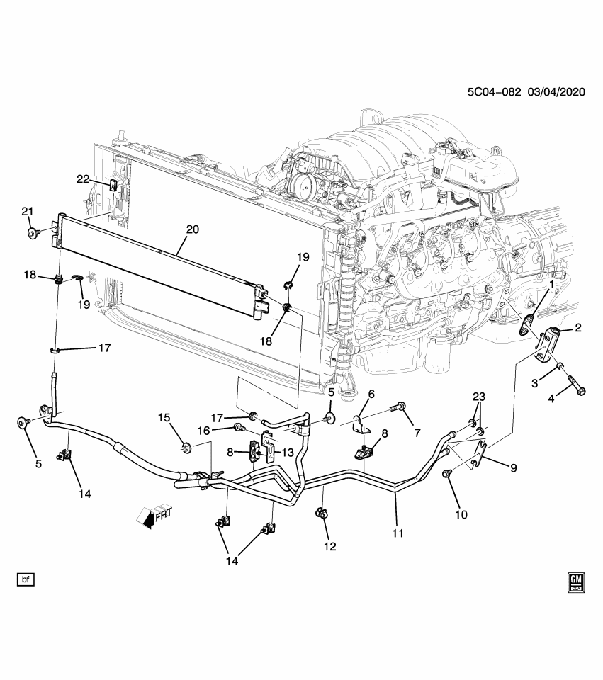 GM 23392756 BRACKET-TRANS FLUID CLR PIPE