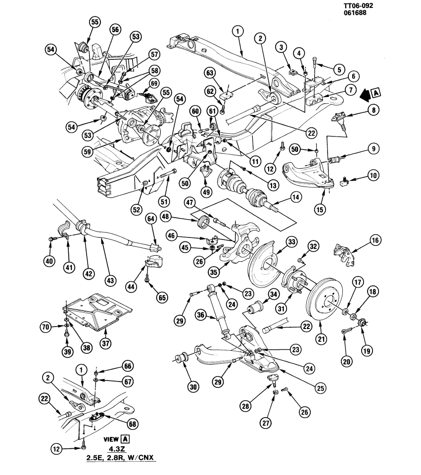 GM 14049505 Retainer-Torsion Bar Support