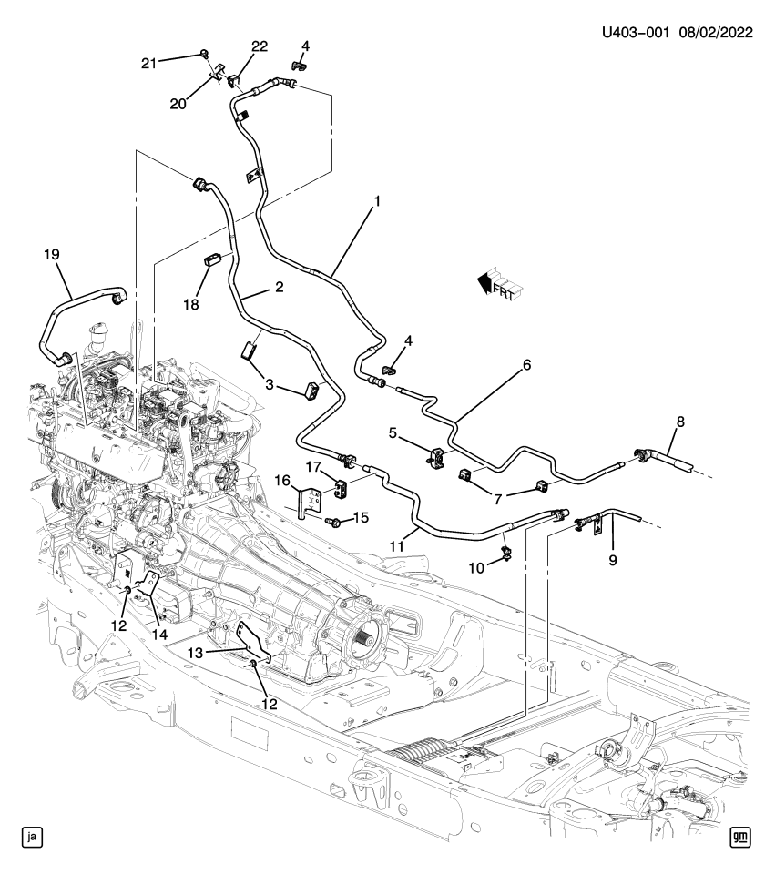 GM 87833324 PIPE-EVAP EMIS FRT