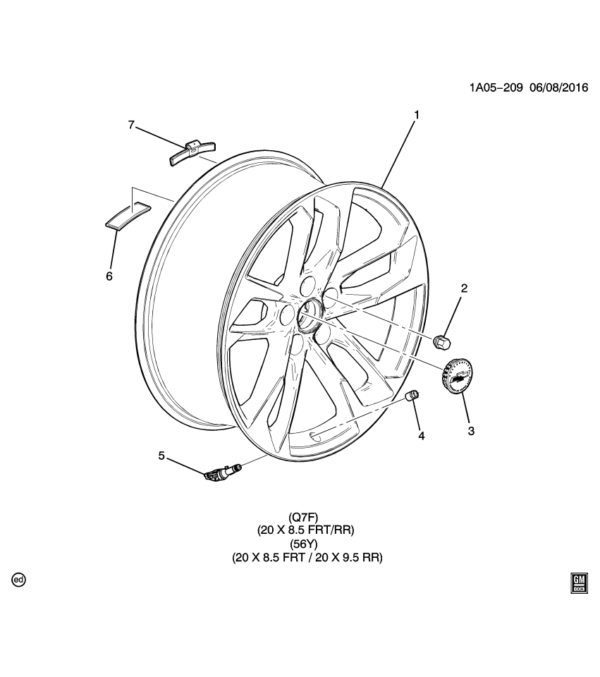 GM 23115619 Wheel Trim Cap