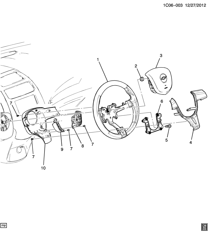 GM 95286288 Contact Asm-Steering Wheel Horn