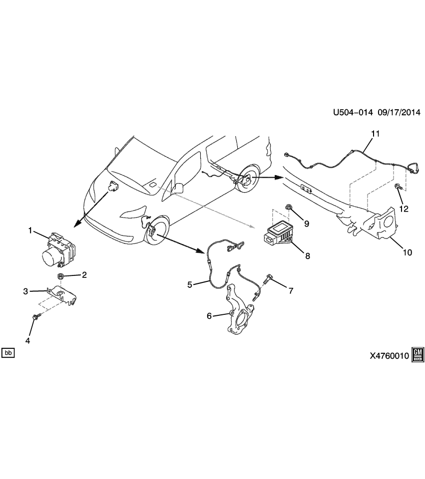 GM 19316149 Nut, Electronic Brake Control Vehicle Yaw Sensor