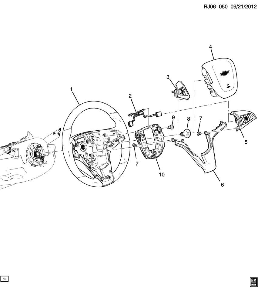 GM 95168430 Cover-Steering Wheel Spoke