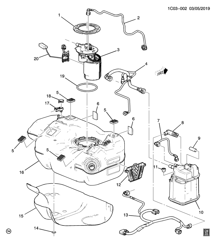 GM 94517135 Separator Asm-Fuel Feed Evap Emission