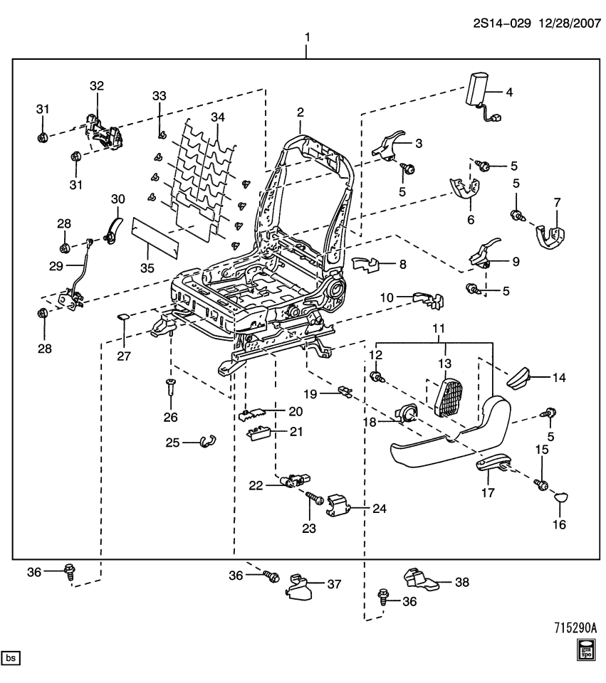 GM 19204642 Handle, Front Seat Head Restraint Actuator Release