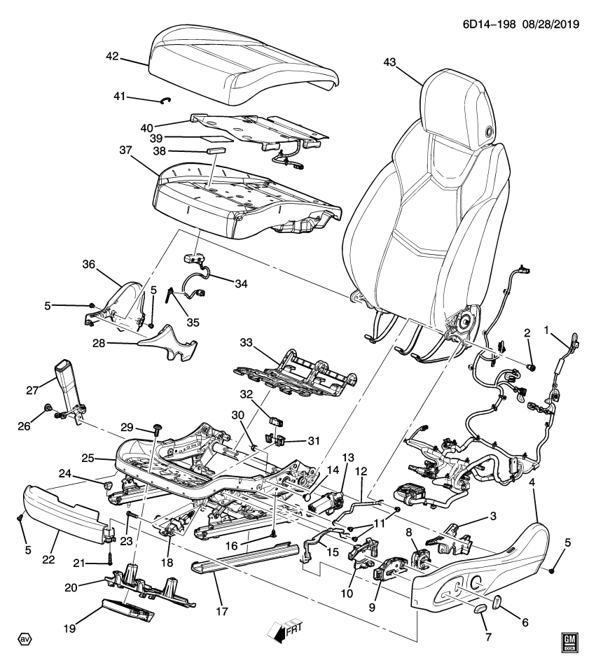 GM 84447937 PAD-F/SEAT LANE DEPARTURE WRNG ACTR