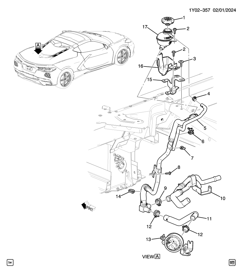 GM 85637081 HOSE-HIGH VLTG BAT COOL PUMP INL