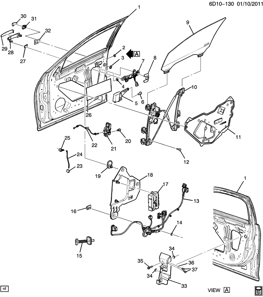 GM 25907319 Reinforcement-Front Side Door Outer Panel Outside Handle