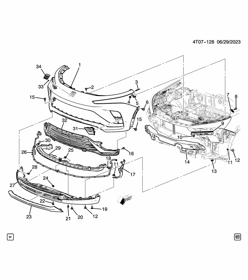 GM 42772368 REINFORCEMENT-FRT BPR FASCIA