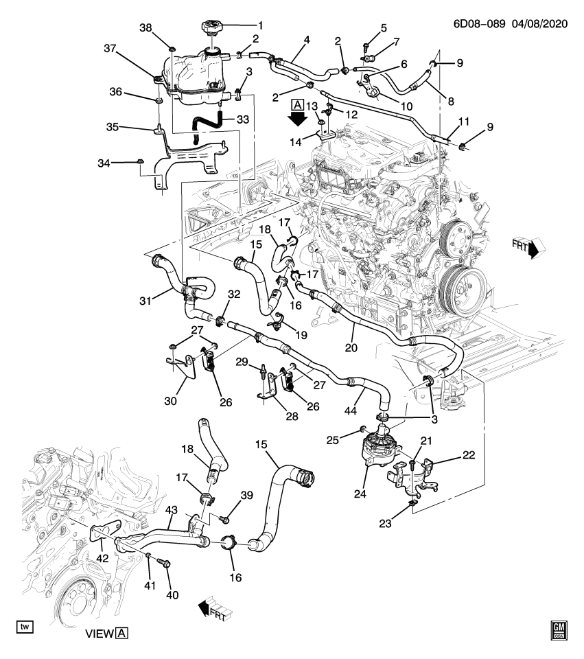 GM 84210350 BRACKET ASM-RAD SURGE TK INL PIPE